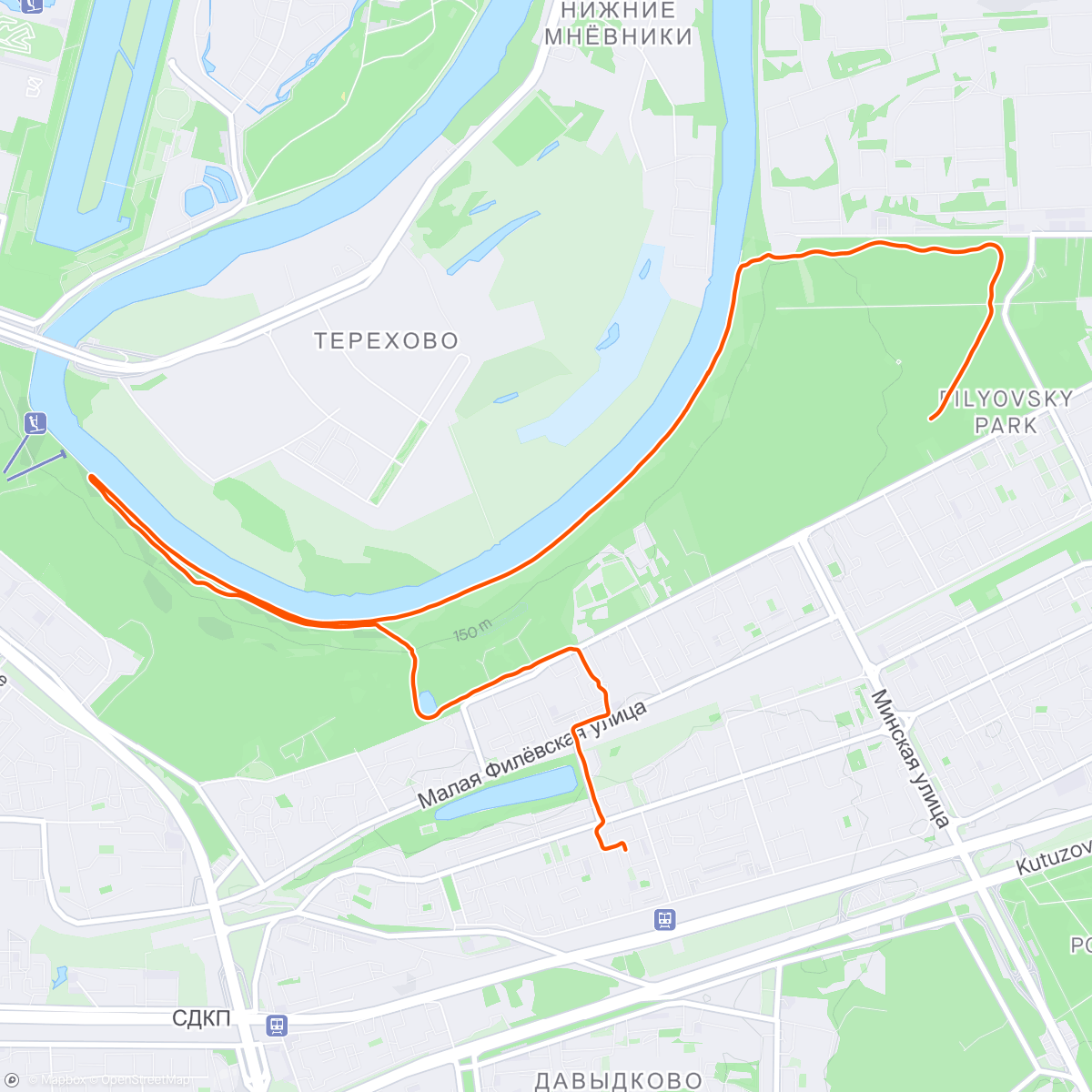 Map of the activity, Morning Run