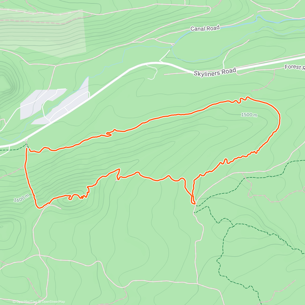 Map of the activity, Cinder Pit