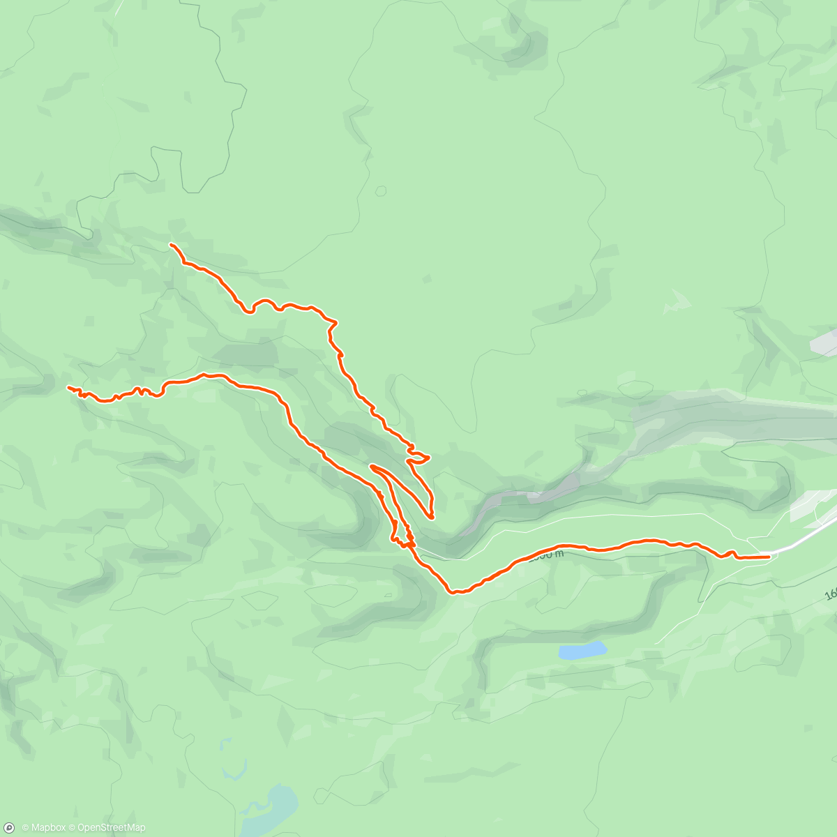 Map of the activity, 85 with a chance of snow