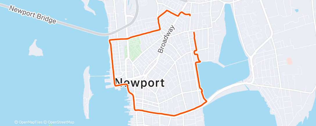 Map of the activity, Morning Run