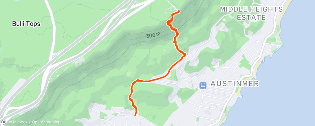 Map of the activity, Morning Trail Run