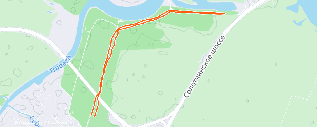 Map of the activity, Morning Run