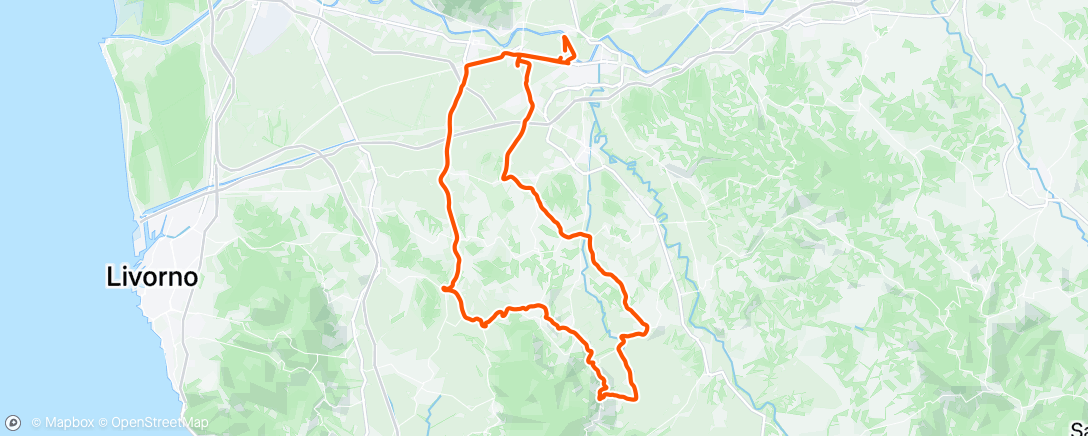 Map of the activity, Pedalata mattutina