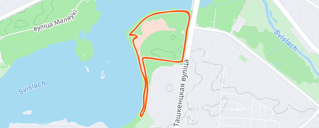 Map of the activity, Полуденный забег