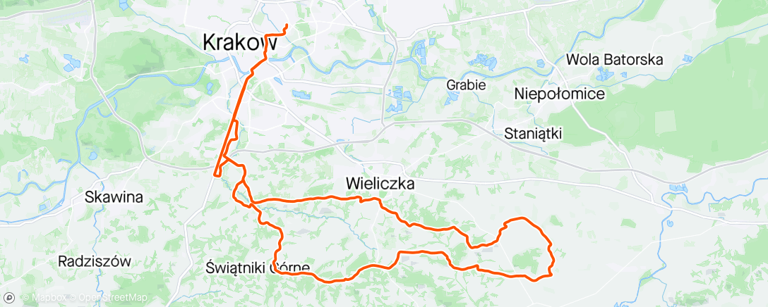 Map of the activity, Bike RS