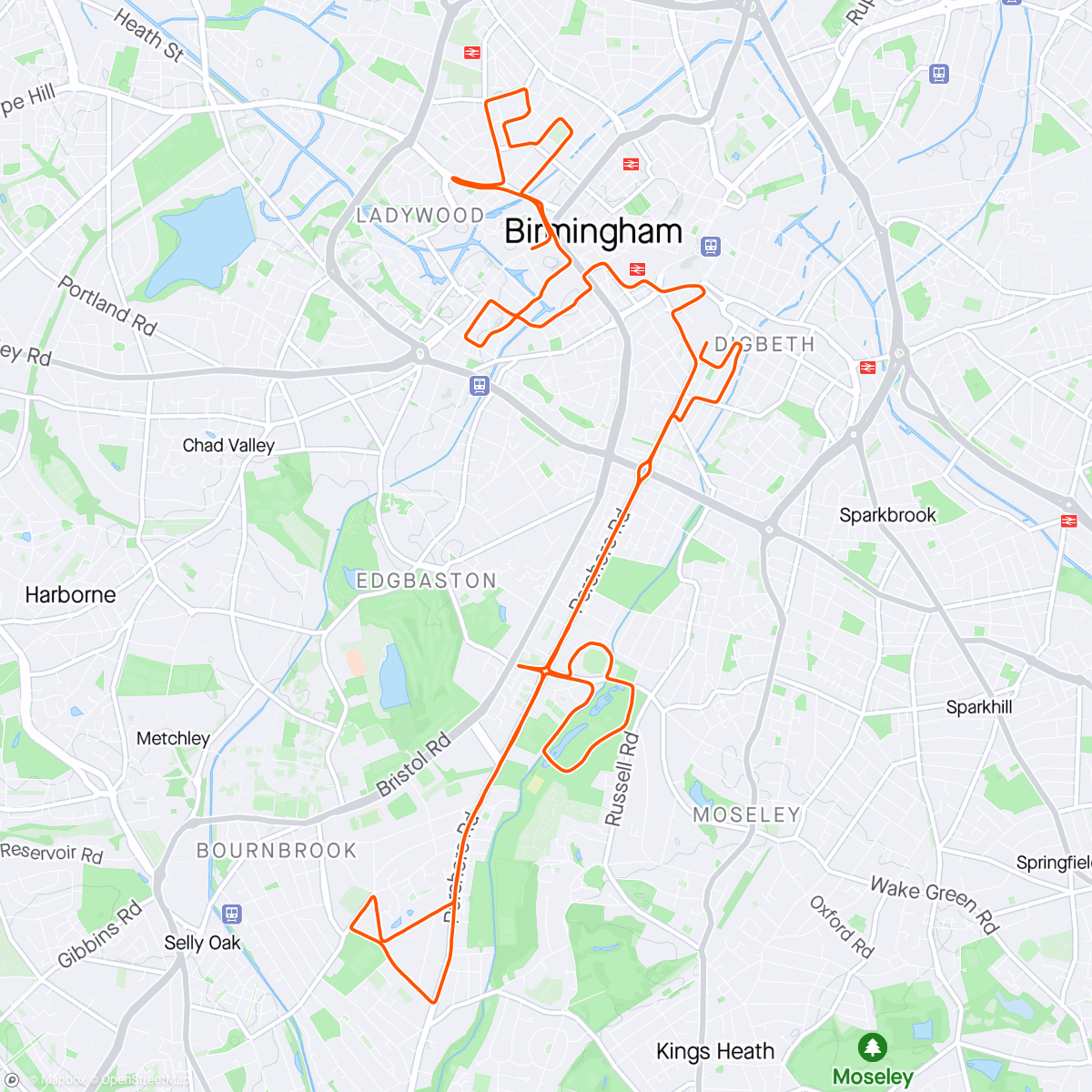 Map of the activity, Brum Half
