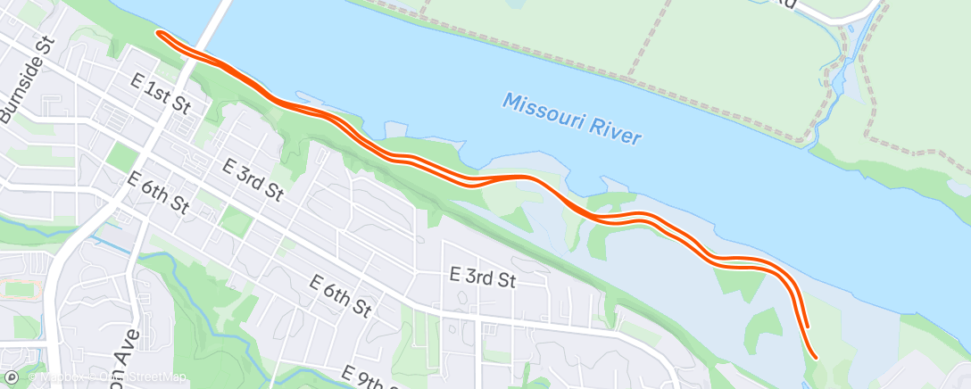 Map of the activity, Lunch Run