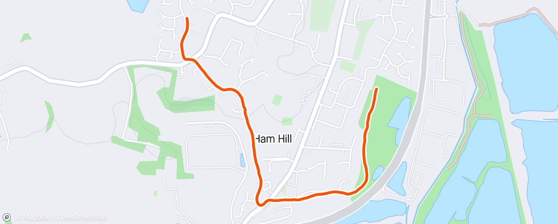 Map of the activity, Gentle jog to get the rust off (again) 😂 strava stopped for some reason