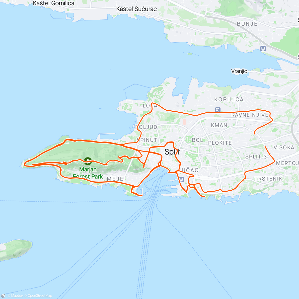 Map of the activity, SPLIT