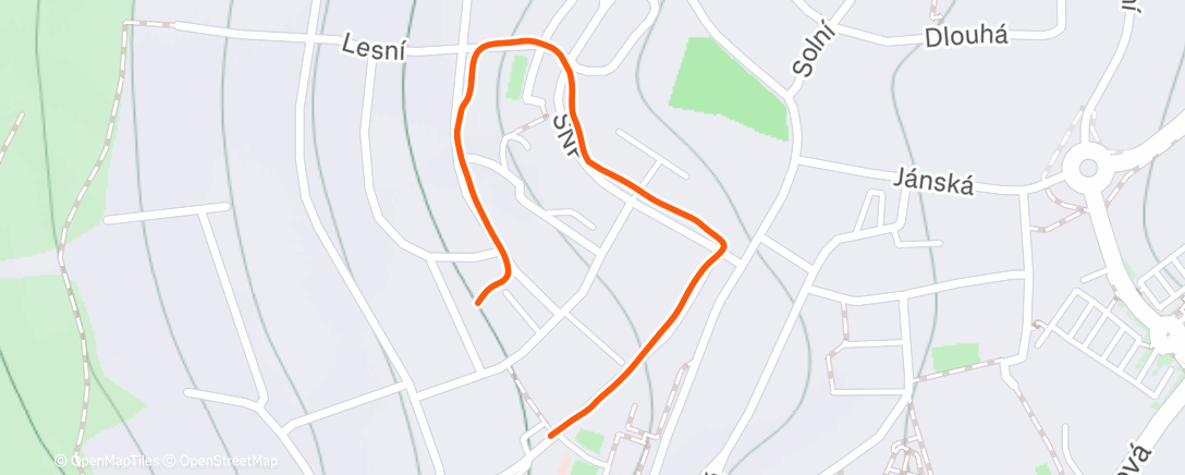 Map of the activity, Morning Walk