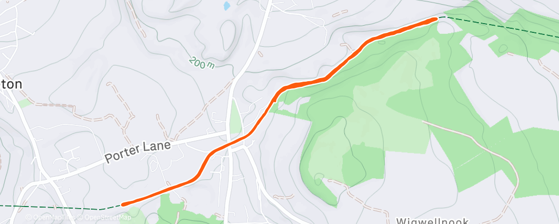 Map of the activity, Morning Run