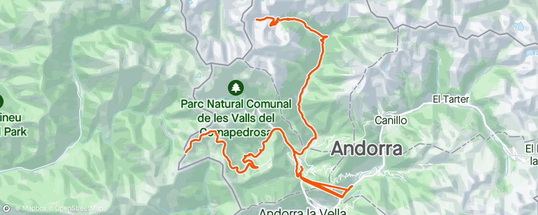 Map of the activity, Escàs, La Massana, Andorra 🇦🇩