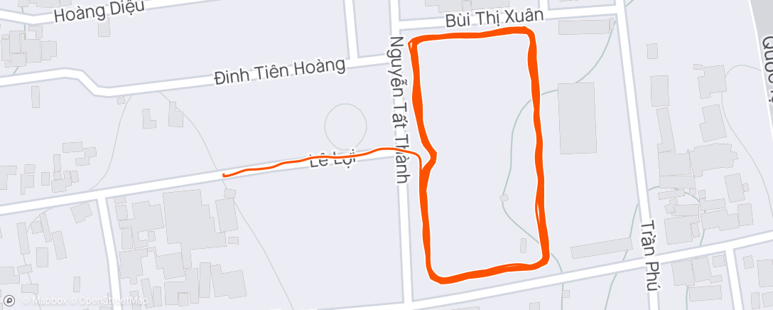 Mapa de la actividad, Afternoon Run