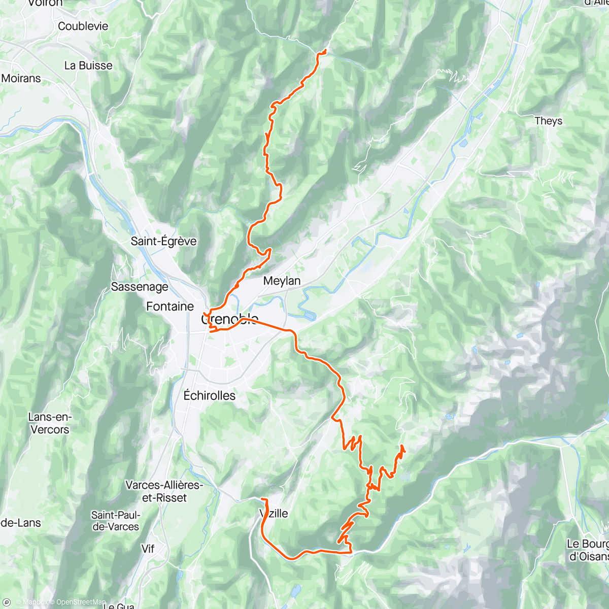 Карта физической активности (Day 62 🏔 Col de Porte - Chamrousse)