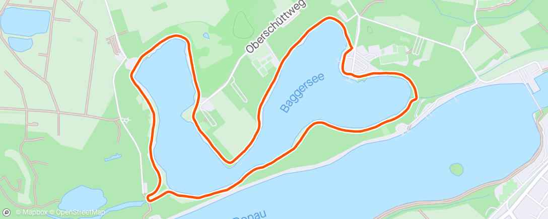 Map of the activity, Mit dem Flo Baggersee only park and run