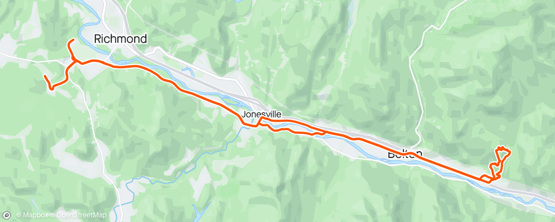 Map of the activity, Mountain biking for first time in a long time