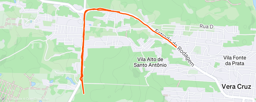 Map of the activity, Corrida matinal