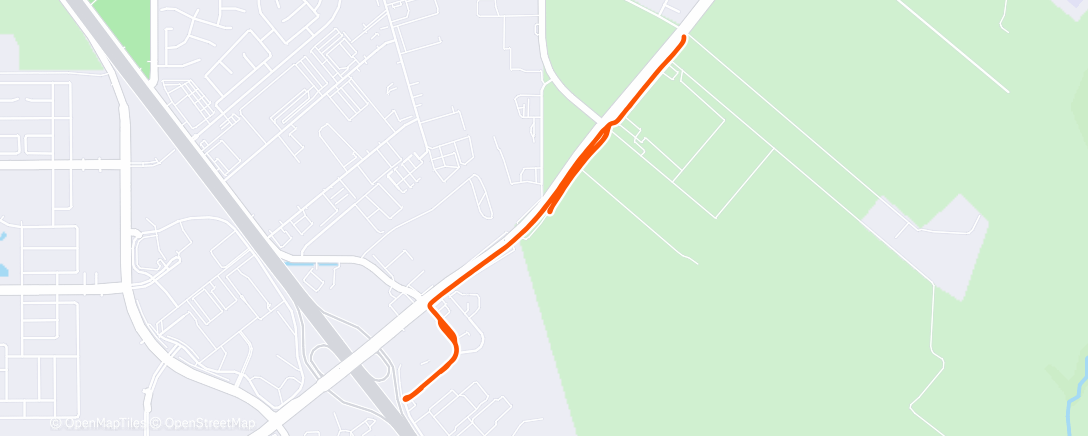 Map of the activity, Evening Run
