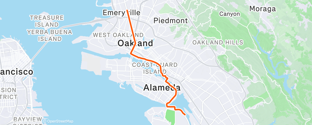 Map of the activity, Lunch Ride