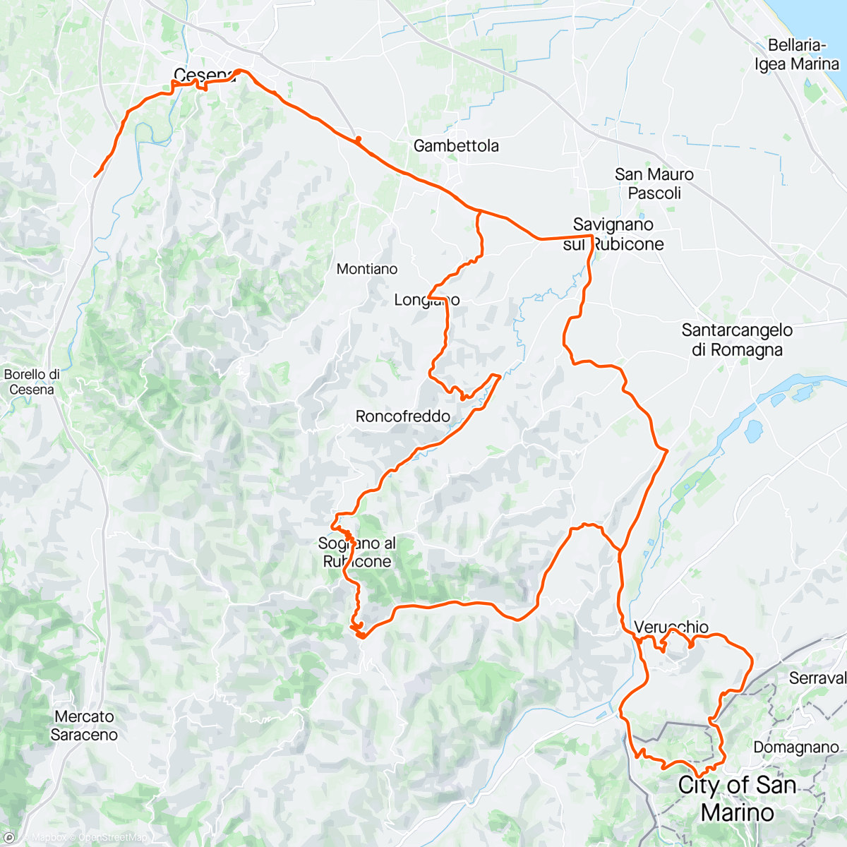 Map of the activity, Giro Top