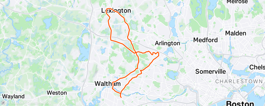 Map of the activity, Afternoon Ride