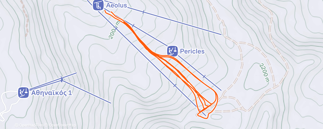 Map of the activity, Afternoon Backcountry Ski
