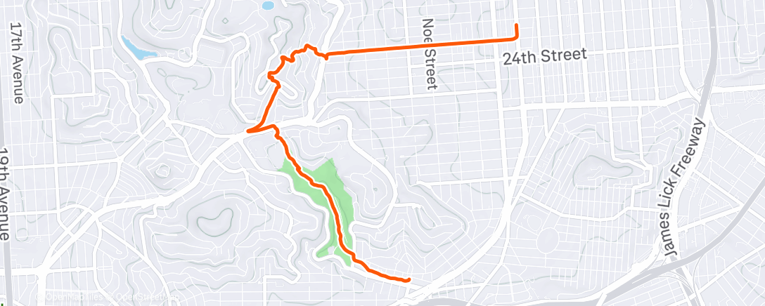 Map of the activity, Morning Walk