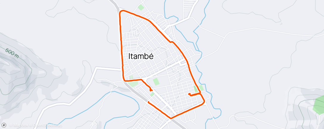 Map of the activity, Caminhada da tarde.