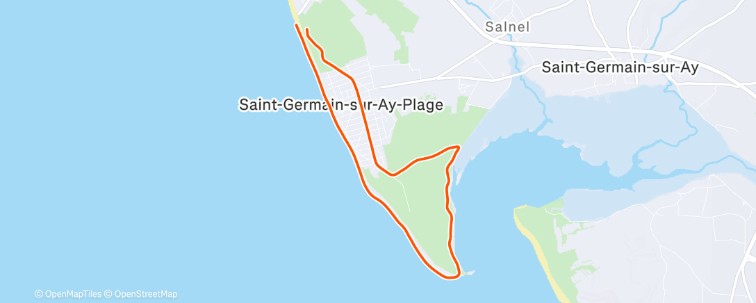 Map of the activity, Footing le matin