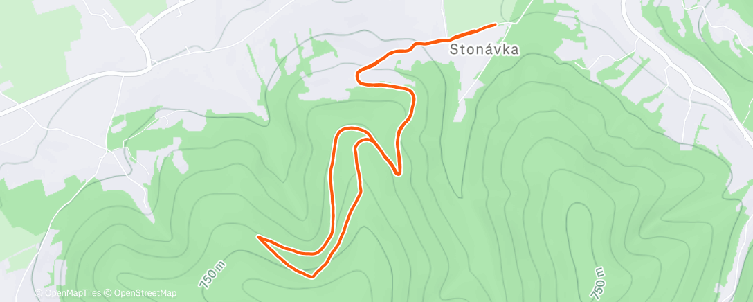 Map of the activity, Afternoon Run