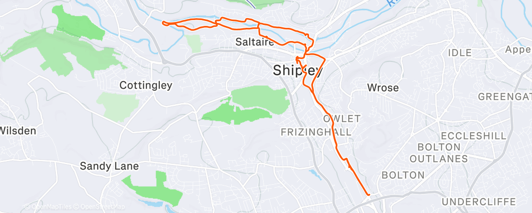 Map of the activity, Morning Mountain Bike Ride