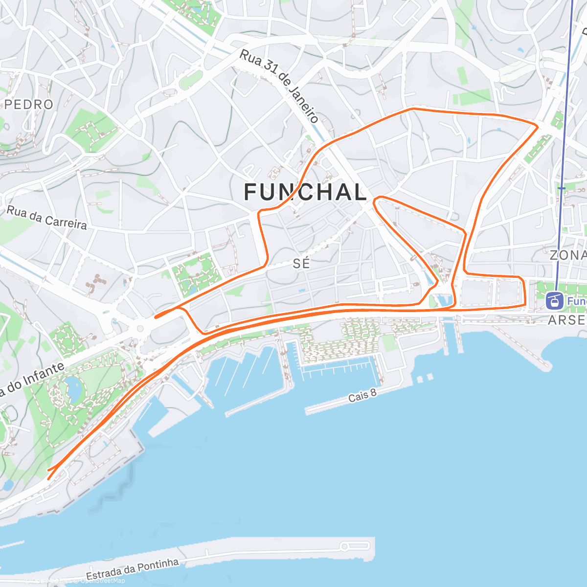 Map of the activity, São Silvestre'25