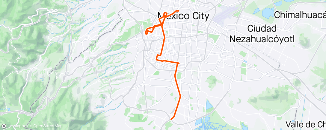 Map of the activity, CDMX
