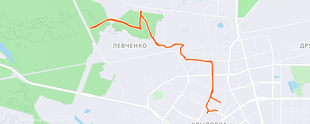 Карта физической активности (Morning Run)