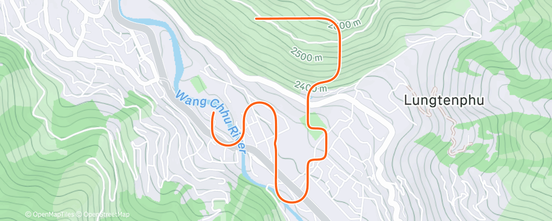 Карта физической активности (MyWhoosh - Thimphu City)