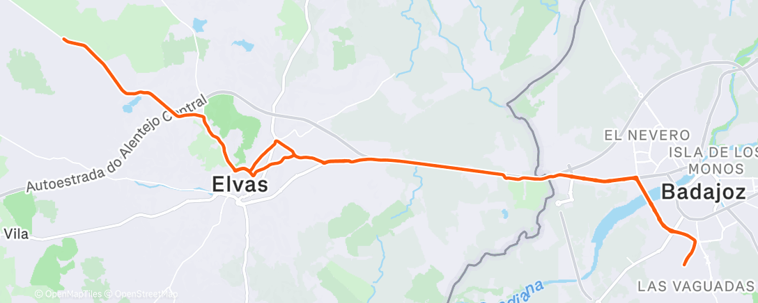 Map of the activity, Bicicleta por la mañana