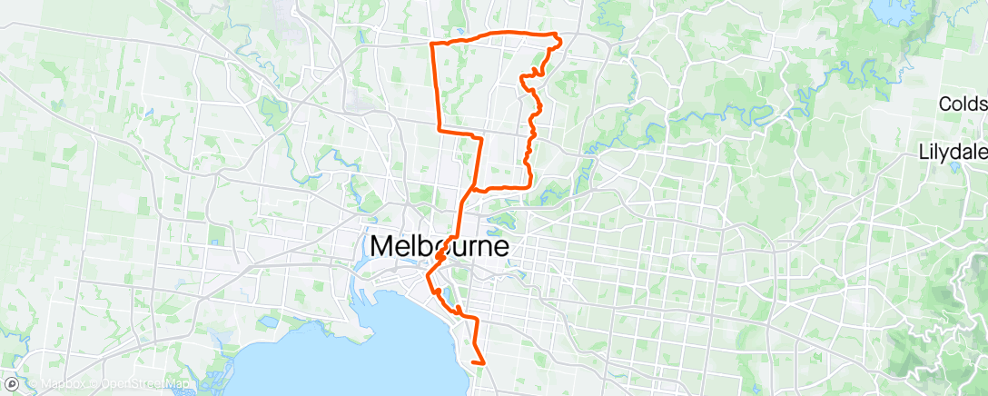 Map of the activity, Un gran día en Melbourne.