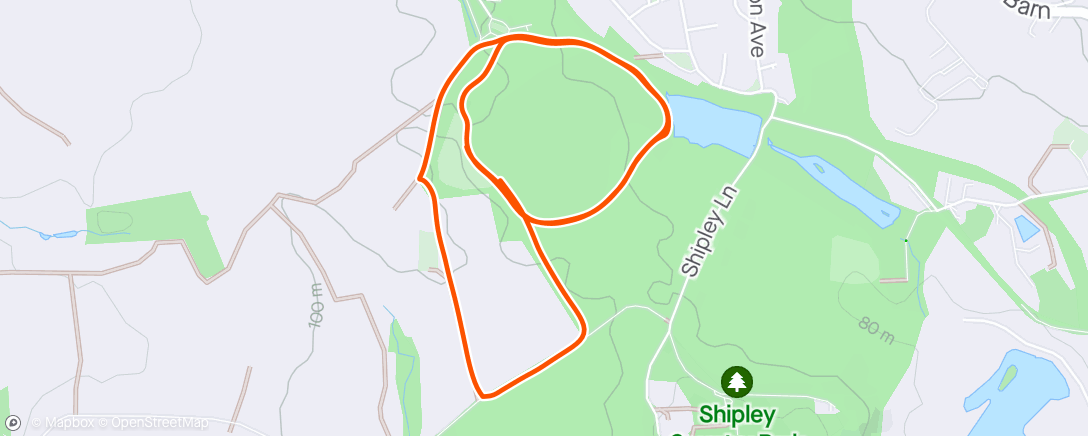 Map of the activity, Shipley Country Park