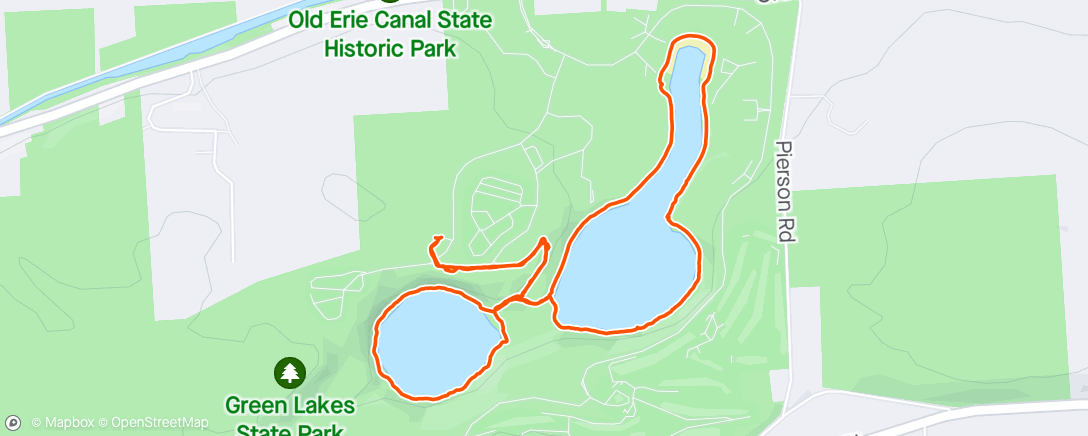 Map of the activity, Green Lakes Hike with Cam