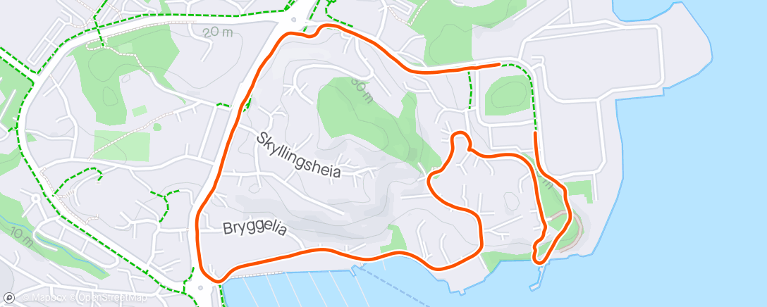 Map of the activity, Kristiansand