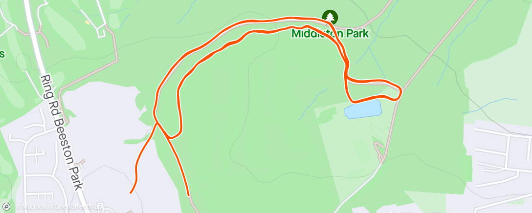 Map of the activity, Middleton Wood Parkrun