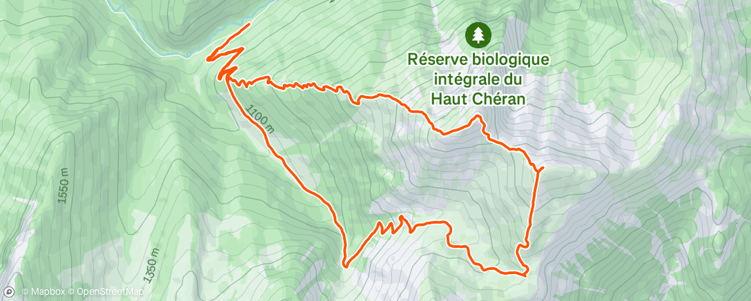 Map of the activity, Morning Trail Run