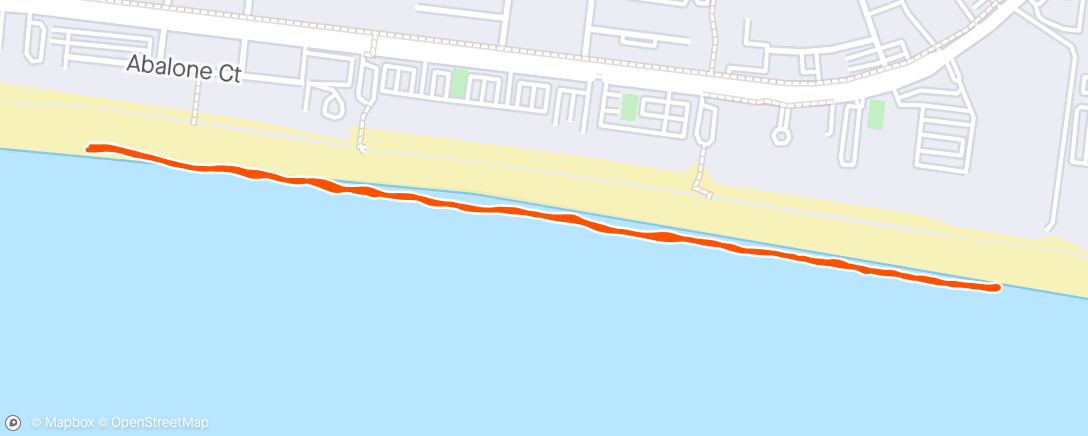 Map of the activity, Beach Run