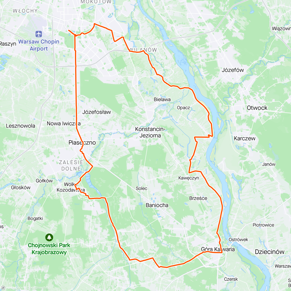Map of the activity, Góra Kalwarią na śniadanie