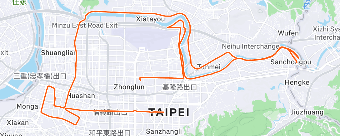 Map of the activity, 台北馬 2025