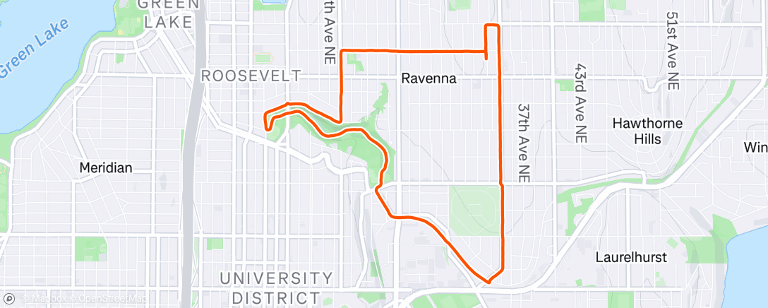 Map of the activity, Seattle Running