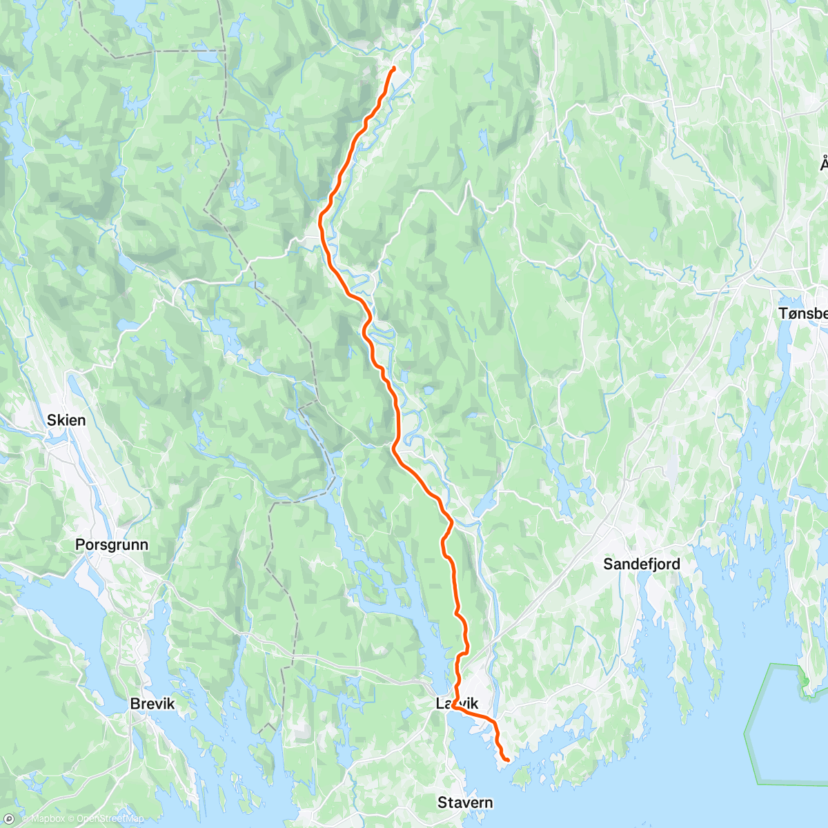 Map of the activity, Tempodrag i motvind på Super’n
