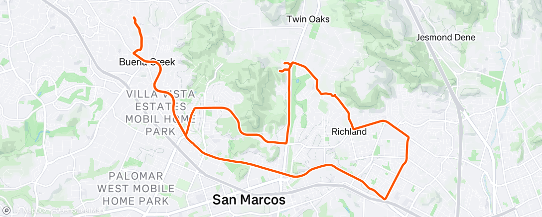 Map of the activity, Afternoon Ride