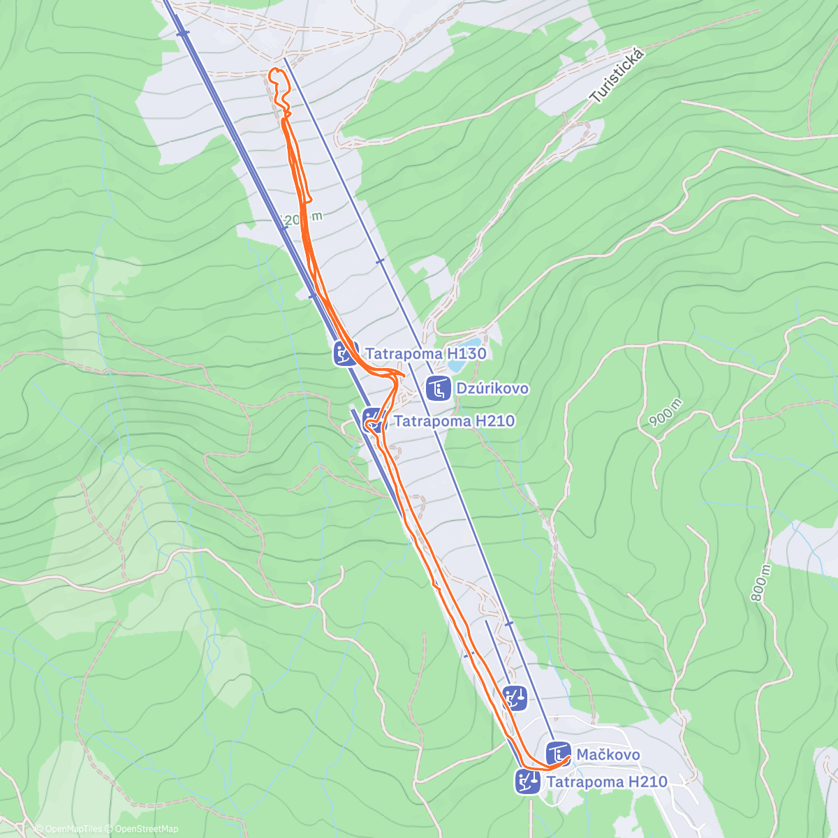 Карта физической активности (Vyhriať sa na Kubínku.)