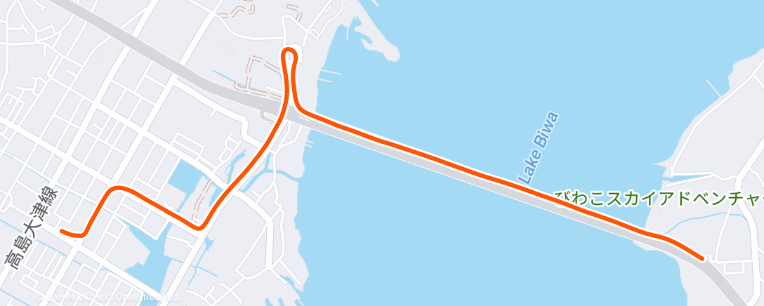 Map of the activity, Evening Run